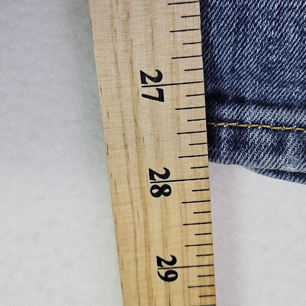 Everlane Curvy Cheeky Jeans Womens 33R 34x28 Organic Cotton Blue Rigid Denim 16